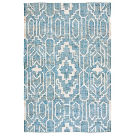 Safavieh 4 x 6 ft. Natural Fiber Contemporary Rectangle Area Rug, Blue & Ivory NFB750M-4